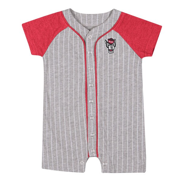 Grey/Red Infant Baseball Romper
